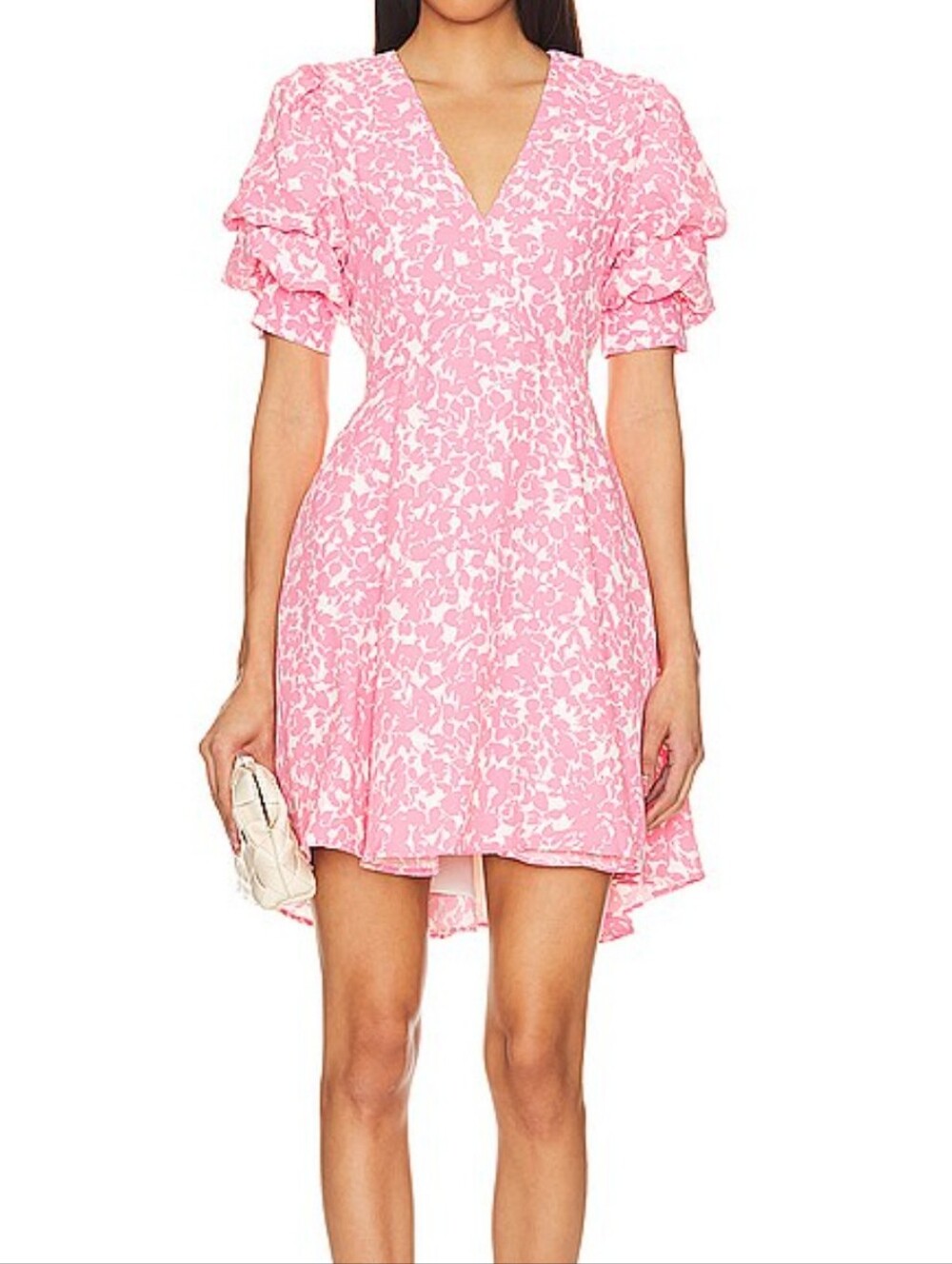 1. State Tiered Bubble Sleeve Dress